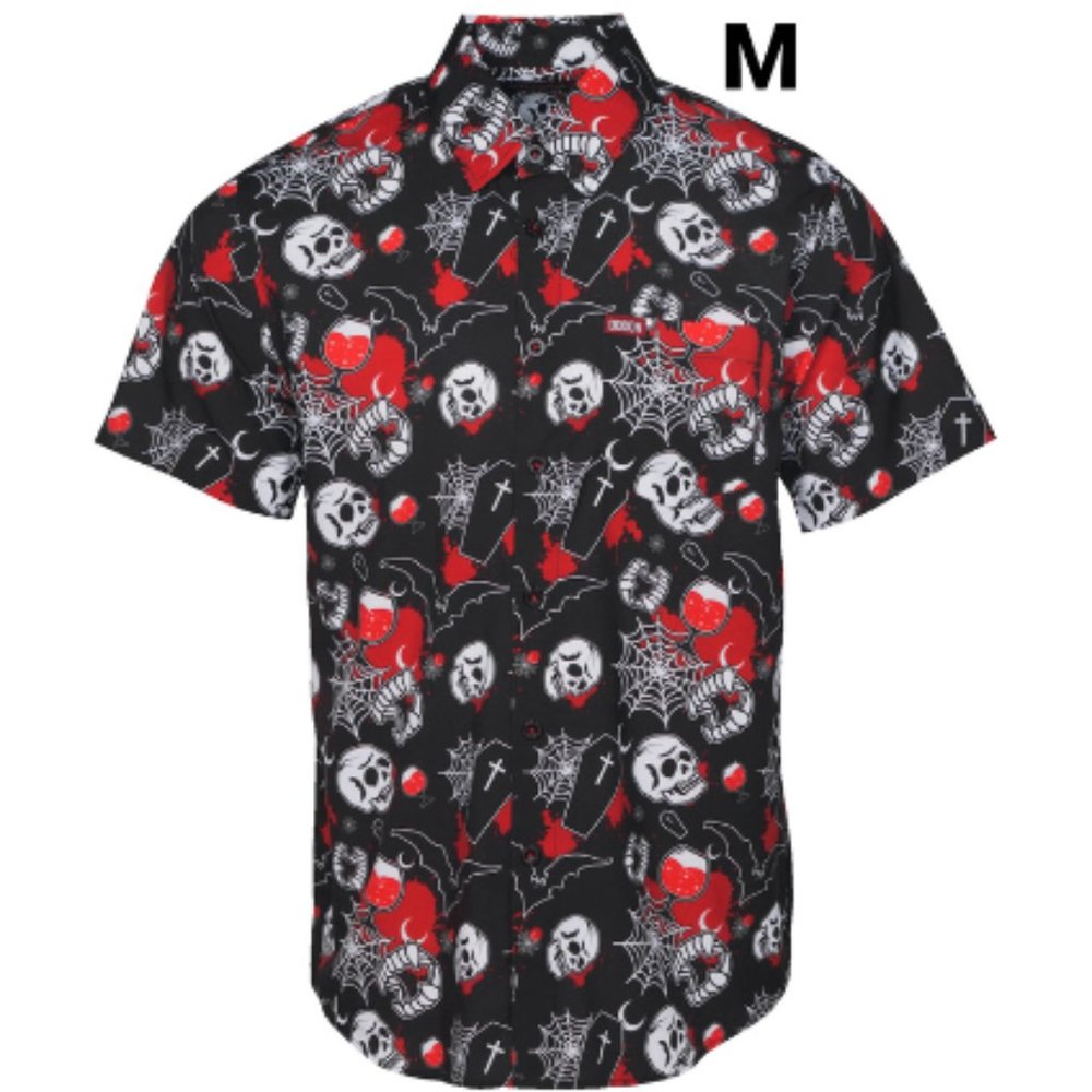 Dixxon HALLOW Short Sleeve Halloween Party Shirt Men's - M
